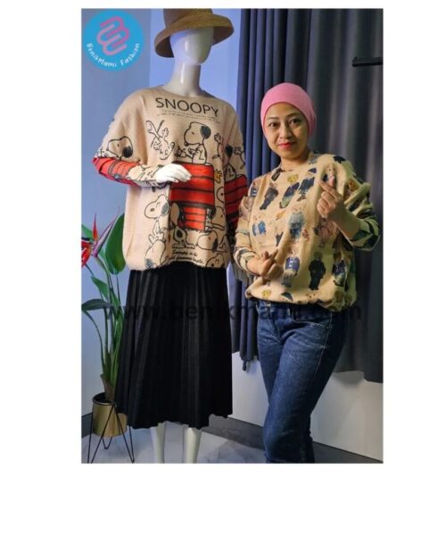 Baju Rajut Premium Motif Oversize Lengan Panjang