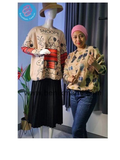 Baju Rajut Premium Motif Oversize Lengan Panjang